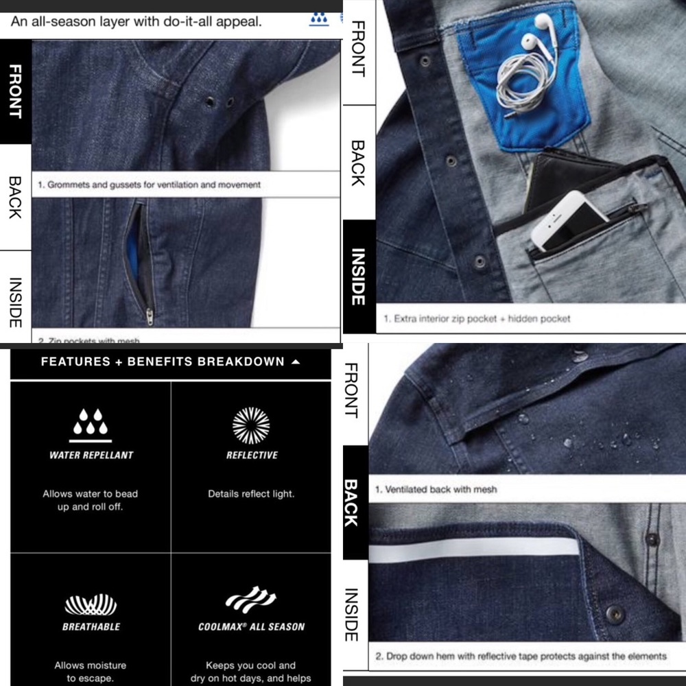GAP Performance Denim Jacket - Picture 2 of 5